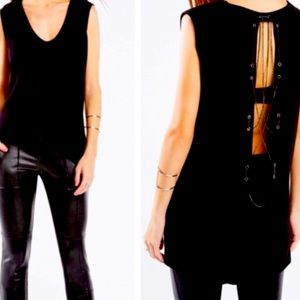 BCBG black sleeveless top brand new never worn tags on